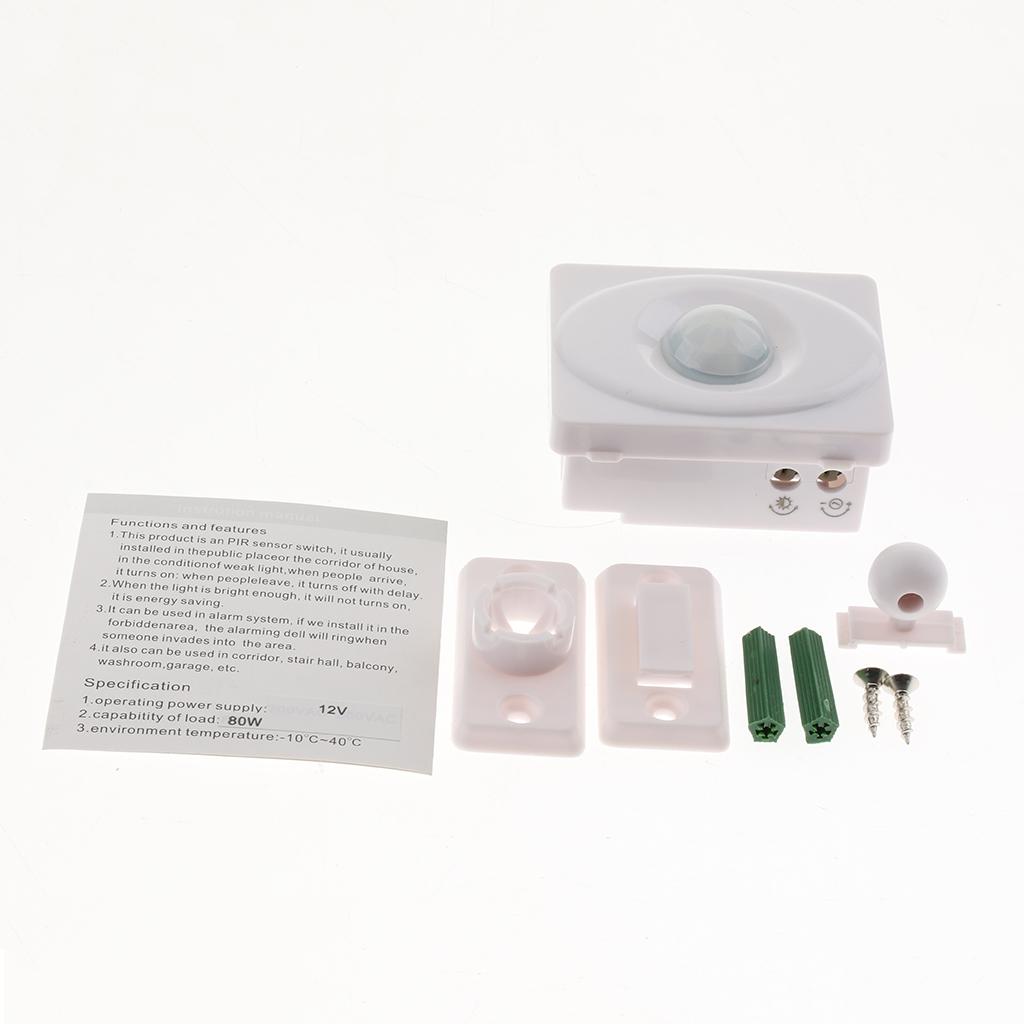 Adjustable Automatic IR Infrared PIR Body Motion Sensor Switch Detector