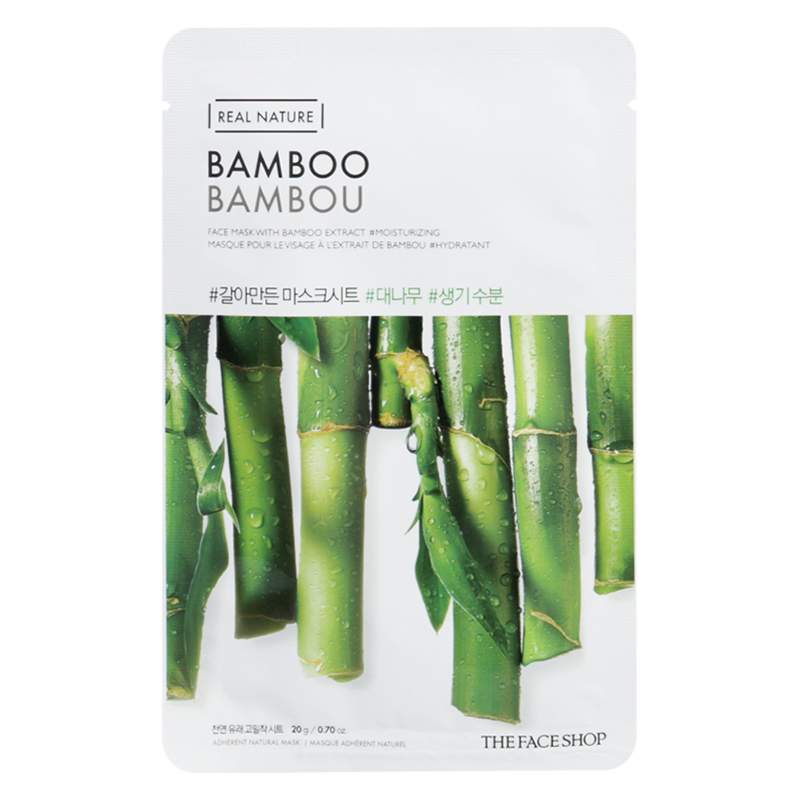 Bộ 10 Miếng Mặt Nạ The Face Shop Real Nature Bamboo Face Mask 20g