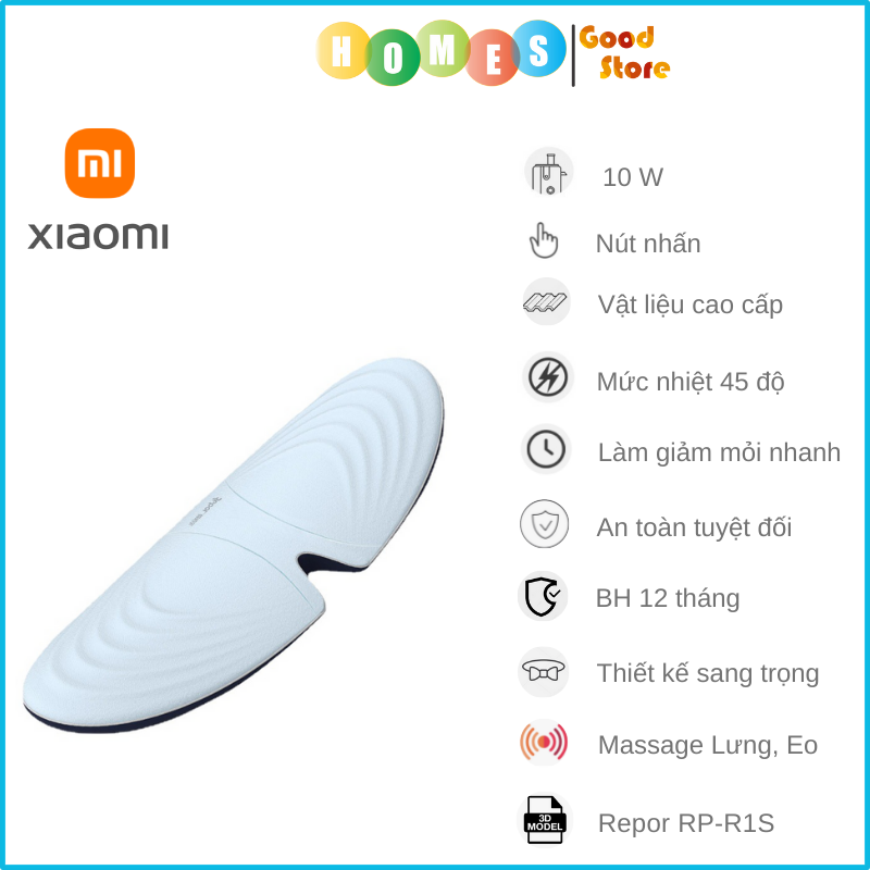 Máy Massage Lưng, Eo Đa Năng XIAOMI Repor RP-R1S, Sử Dụng Nhiệt 45 Độ, Đa Chế Độ Massage - Hàng Chính Hãng