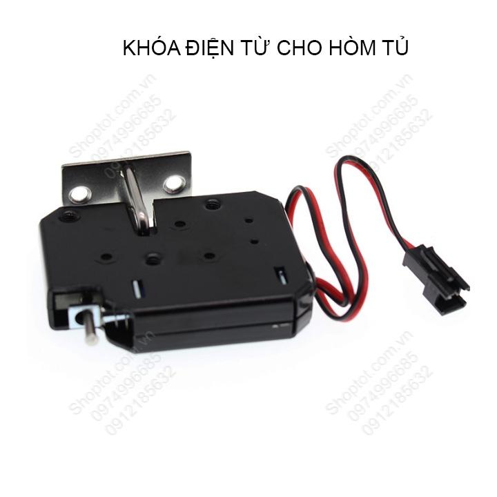 Khóa điện từ lắp cho hòm, tủ, hộp, cốp xe, tủ để đồ cá nhân K02