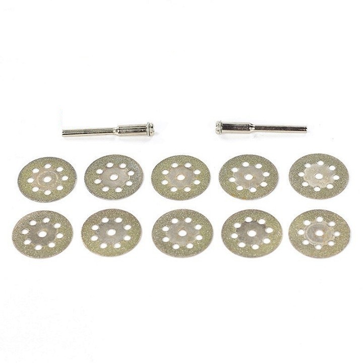 Bộ 10 lưỡi cắt mài mini đa năng đường kính 25mm cắt ngọc, đá, thủy tinh, nhựa. gỗ,...