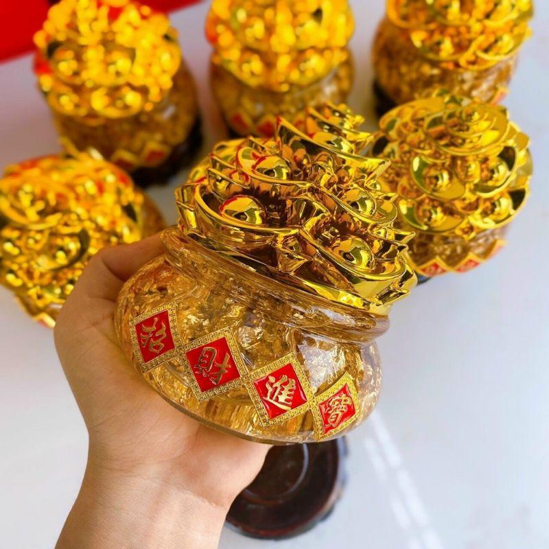 Bát Vàng 14k chiêu tài lộc kèm đế full hộp đẹp