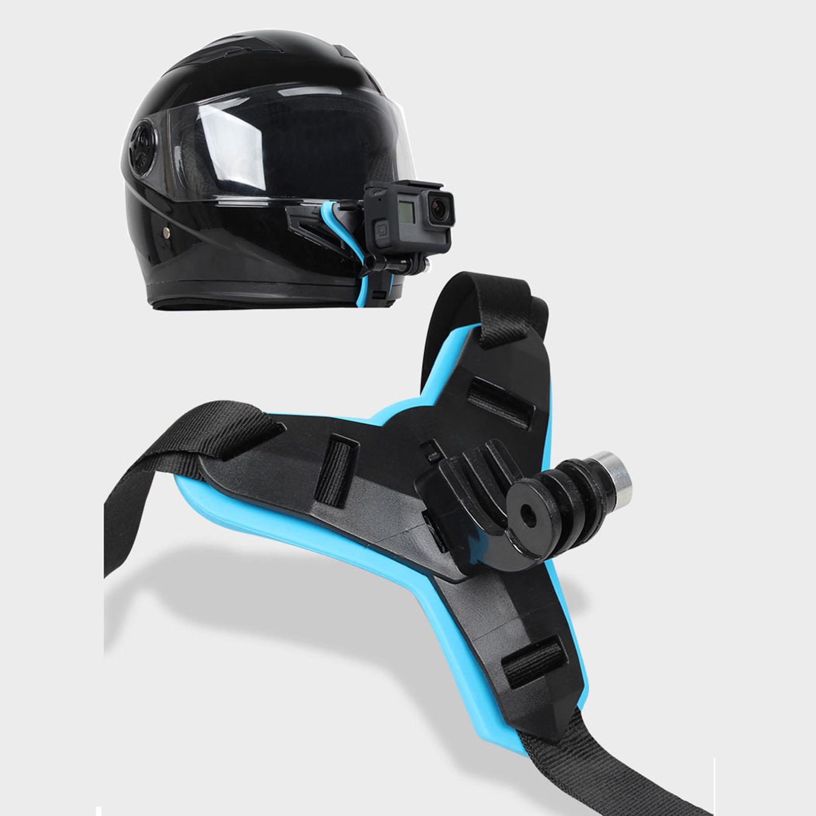 Helmet Chin Strap Mount for GoPro Hero 9/8/7//6/5 blue