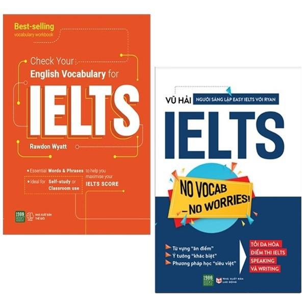 Sách  Combo Check Your English Vocabulary For Ielts + No Vocab  No Worries - BẢN QUYỀN - Combo 2 cuốn
