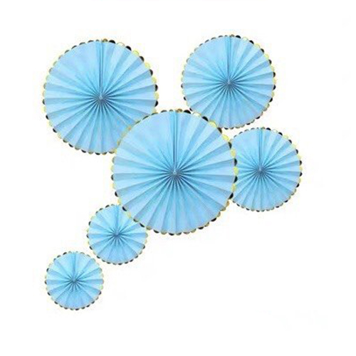 Sét 6 quạt giấy trang trí sinh nhật ngày lễ