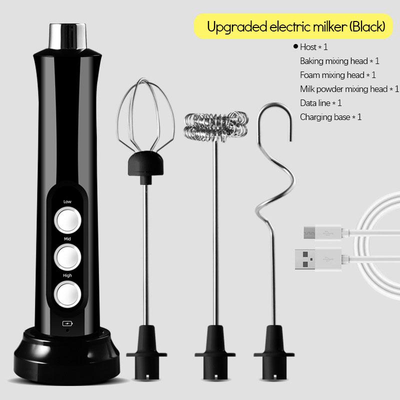 Di Động 3 Trong 1 Sạc Điện Bọt Sữa Máy Tạo Bọt Đánh Trứng Bếp Cầm Tay Foamer Uống Trộn Cà Phê Không Gỉ Cây Đũa Phép