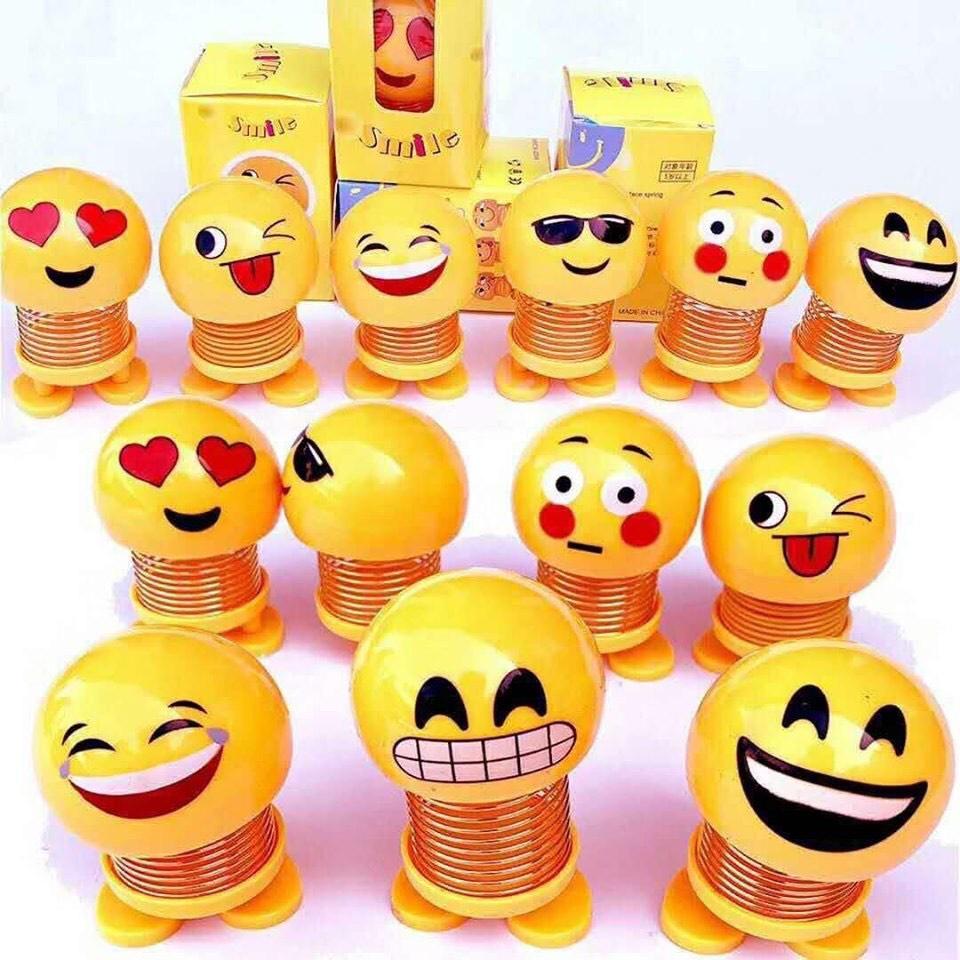 Thú nhún emoji lò xo ô tô biểu cảm gương mặt Cizi.shop