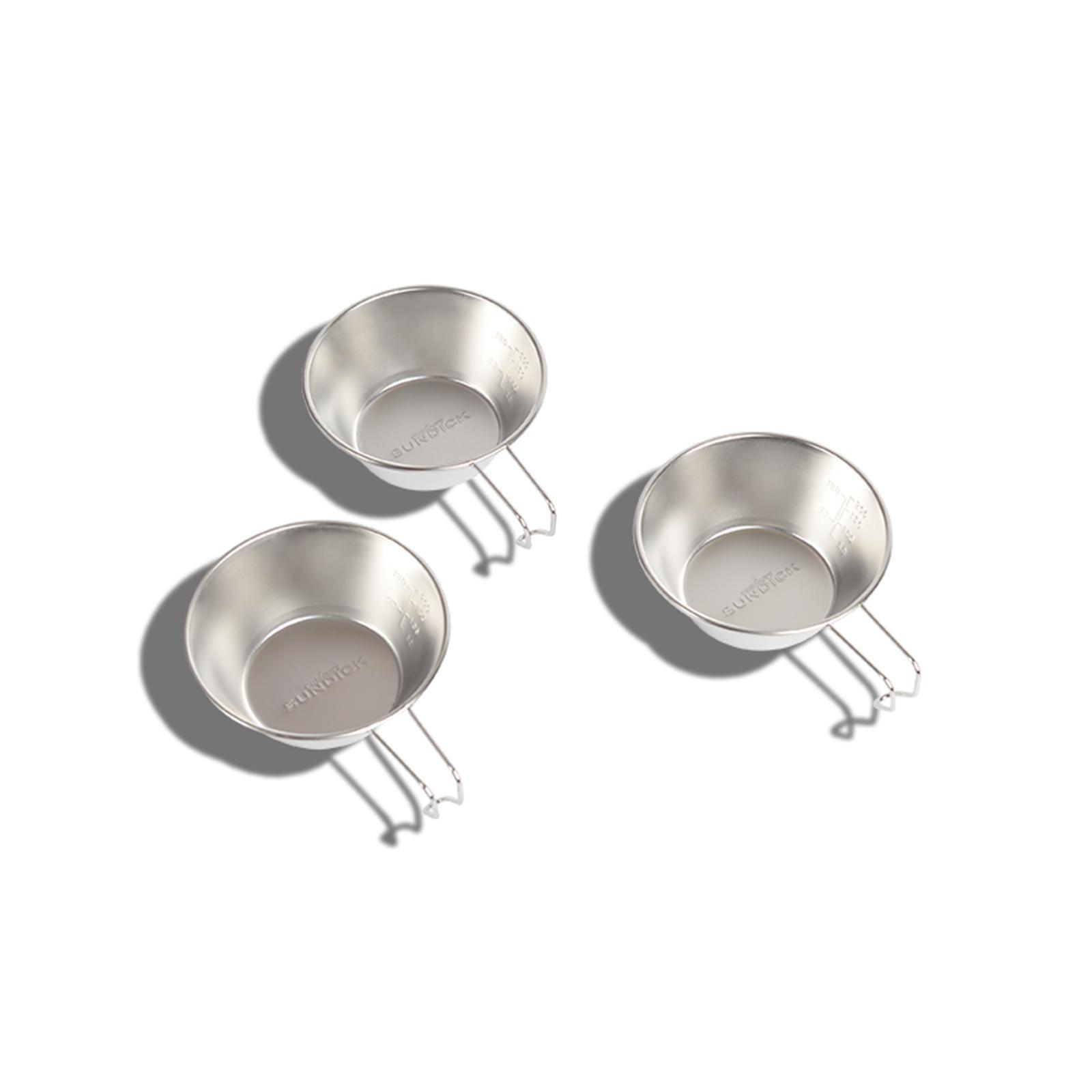 Stainless Steel Camping Bowl Outdoor Cookware with Folding Handle Utensil for Picnic Hiking BBQ Barbecue Travel