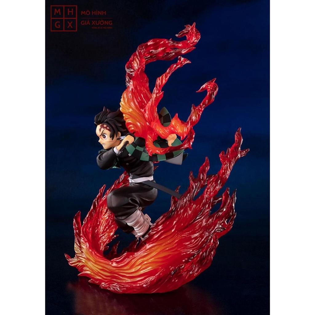 Mô hình Kimetsu No Yaiba figure Demon Slayer Kamado Tanjirou cao 22 cm trạng thái chiến đấu - figure thanh gươm diệt quỷ