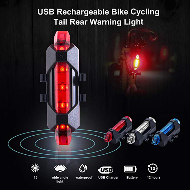 Bộ 2 Đèn Hậu LED Cảnh Báo Gắn Phía Sau Xe Đạp Giúp Đạp Xe An Toàn Ban Đêm 4 chế độ sáng Mai Lee - Hàng chính hãng