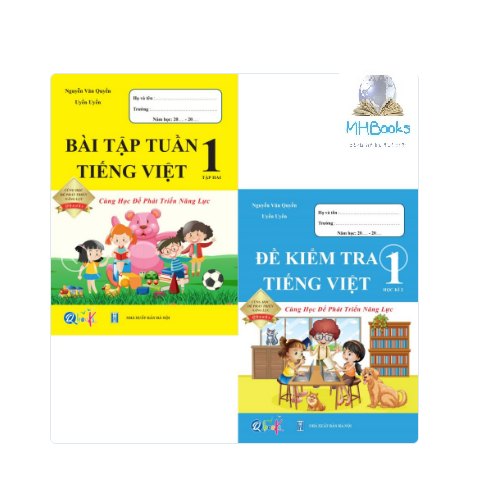 Sách - Combo Bài Tập Tuần và Đề Kiểm Tra Tiếng Việt 1 - Cùng Học Để Phát Triển Năng Lực - Học Kì 2 (2 cuốn)