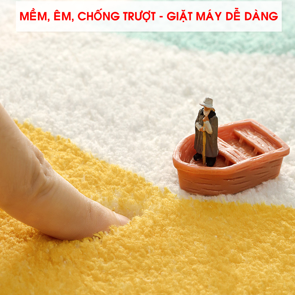 Thảm lông cừu trải sàn, trang trí nhà cửa, trải phòng ngủ hình động vật ngộ nghĩnh, KT 40x120cm