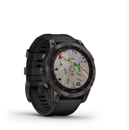Đồng hồ thông minh fenix 7 Saphhire, Solar, Màu đen phủ DLC viền Titanium với Dây màu đen, Đồng hồ GPS, SEA - Hàng Chính Hãng