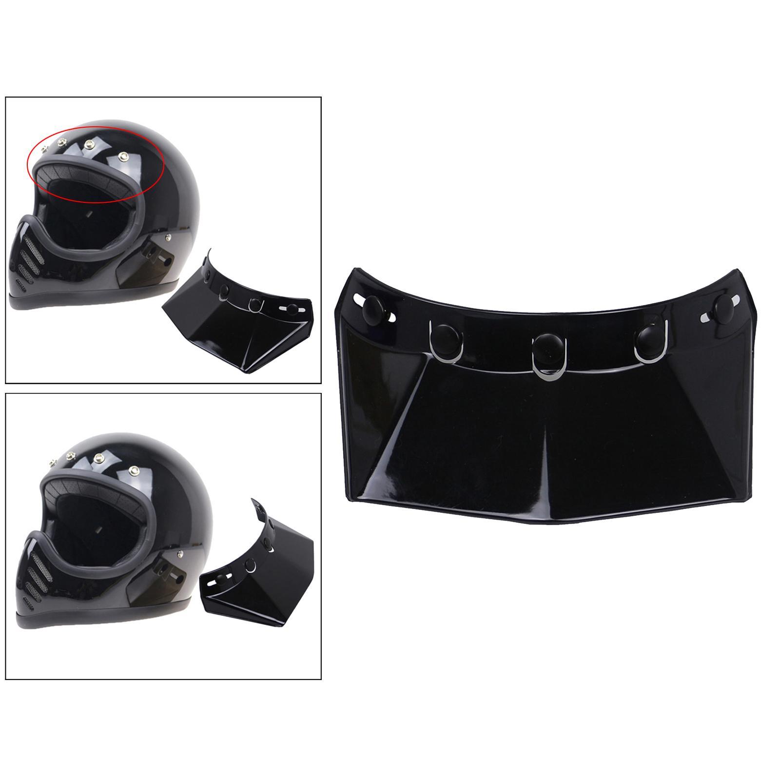 5-Snap Visor Peak Replace for Motorcycle Durable Black