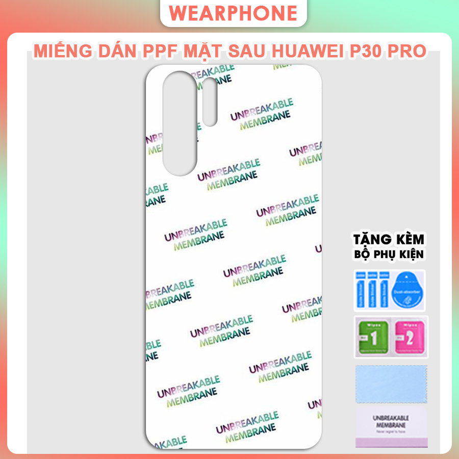 Miếng dán PPF Mặt Trước, Sau Dành Cho Huawei P30 Pro- Hàng Chính Hãng