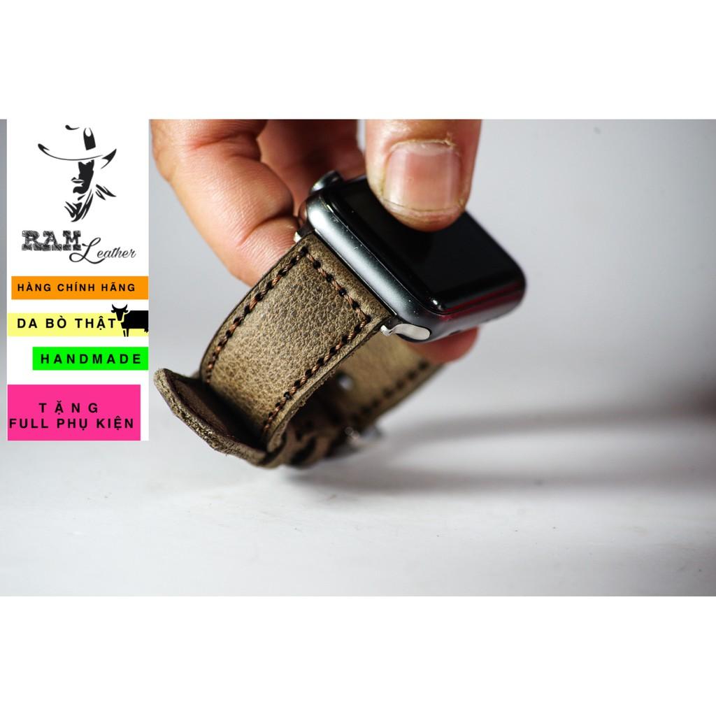 Dây đồng hồ RAM Leather da sáp ngựa vân hạt handmade – RAM classic 1959 -