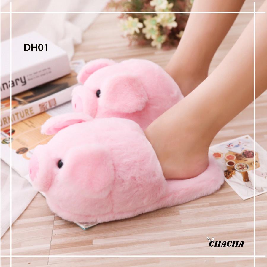 Dép bông hình Heo Pinky đi trong nhà Freesize 36-39