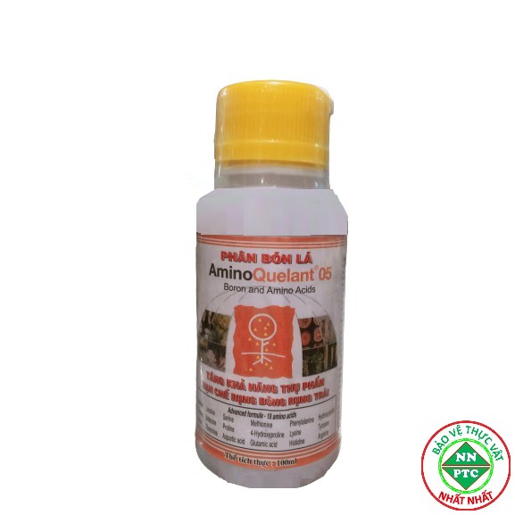 Phân bón lá đạm sinh học Growmore AminoQuelant 05 chai 100ml Cung cấp Bo Đậu Trái