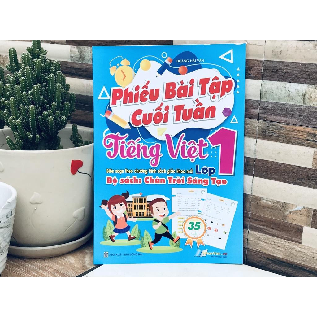 phiếu bài tập môn toán, tiếng việt lớp 1 chân trời sáng tạo