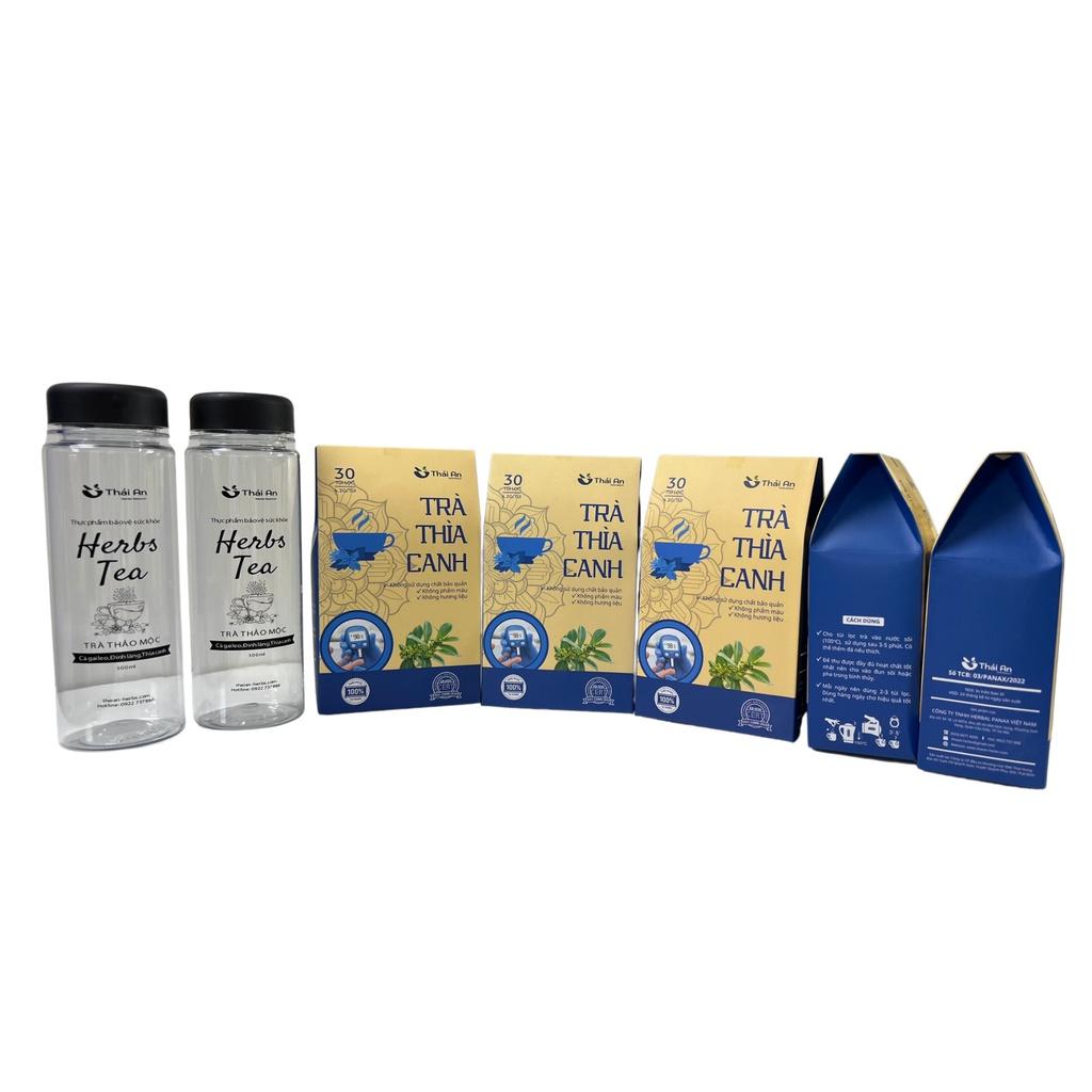 COMBO 5 Trà Thìa Canh Thái An - Trà Túi Lọc Thảo Mộc Hỗ Trợ Sức Khỏe An Thần Giảm Stress - Tặng 2 Bình Nước Cao Cấp