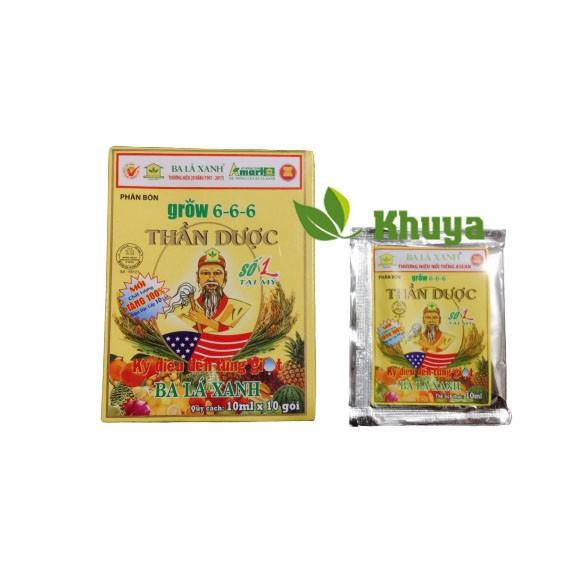 Phân bón đậm đặc Thần dược Grow 6-6-6 gói 10ml