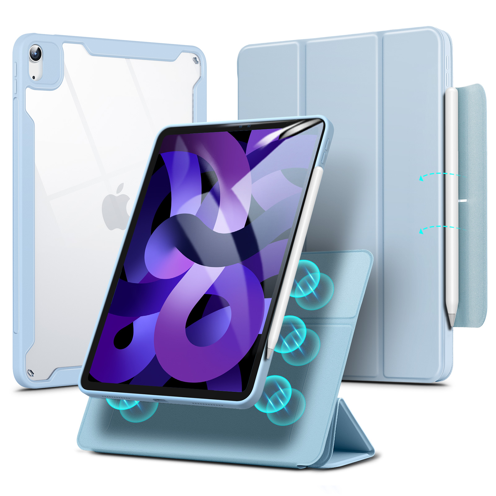 Bao da cho iPad Air 5 2022 / iPad Air 4 2020 10.9 Inch ESR Rebound Hybrid Case 360 - Hàng Chính Hãng