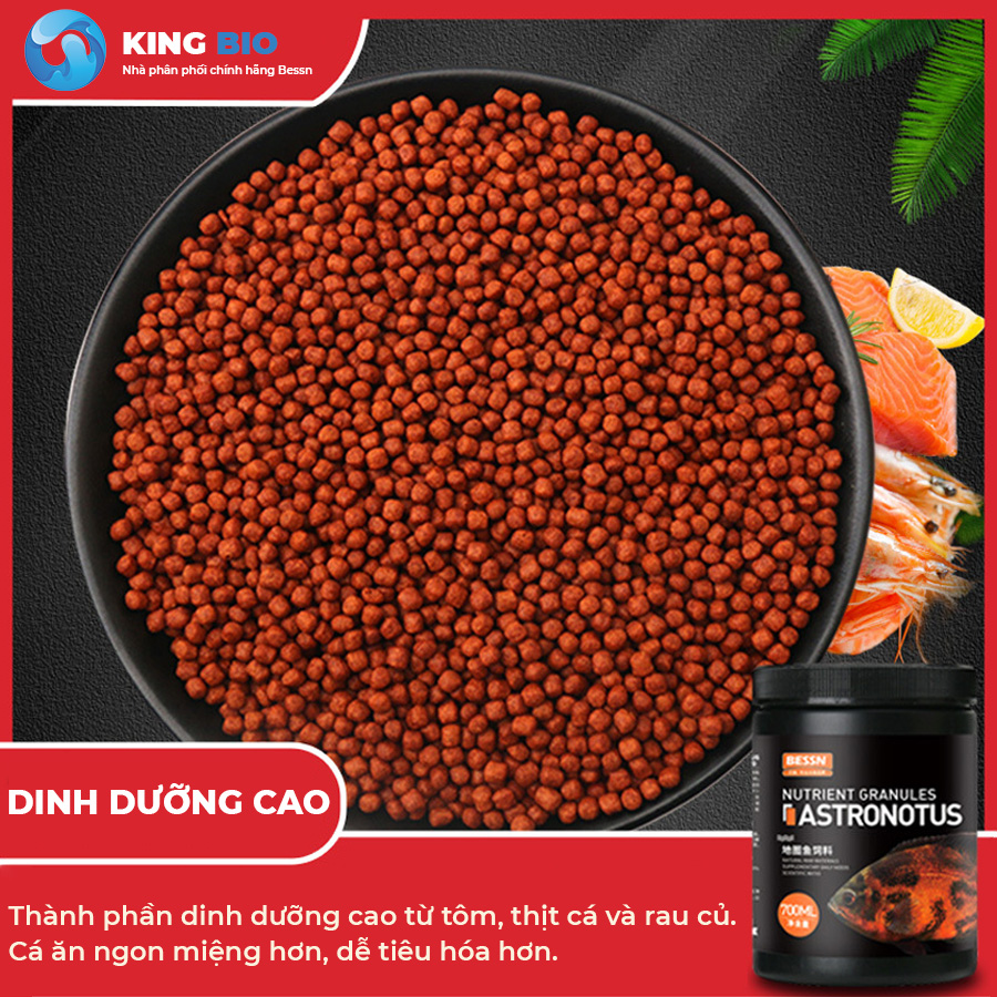 Cám cho cá tai tượng châu phi thức ăn hỗ trợ lên màu, giàu đạm và Vitamin