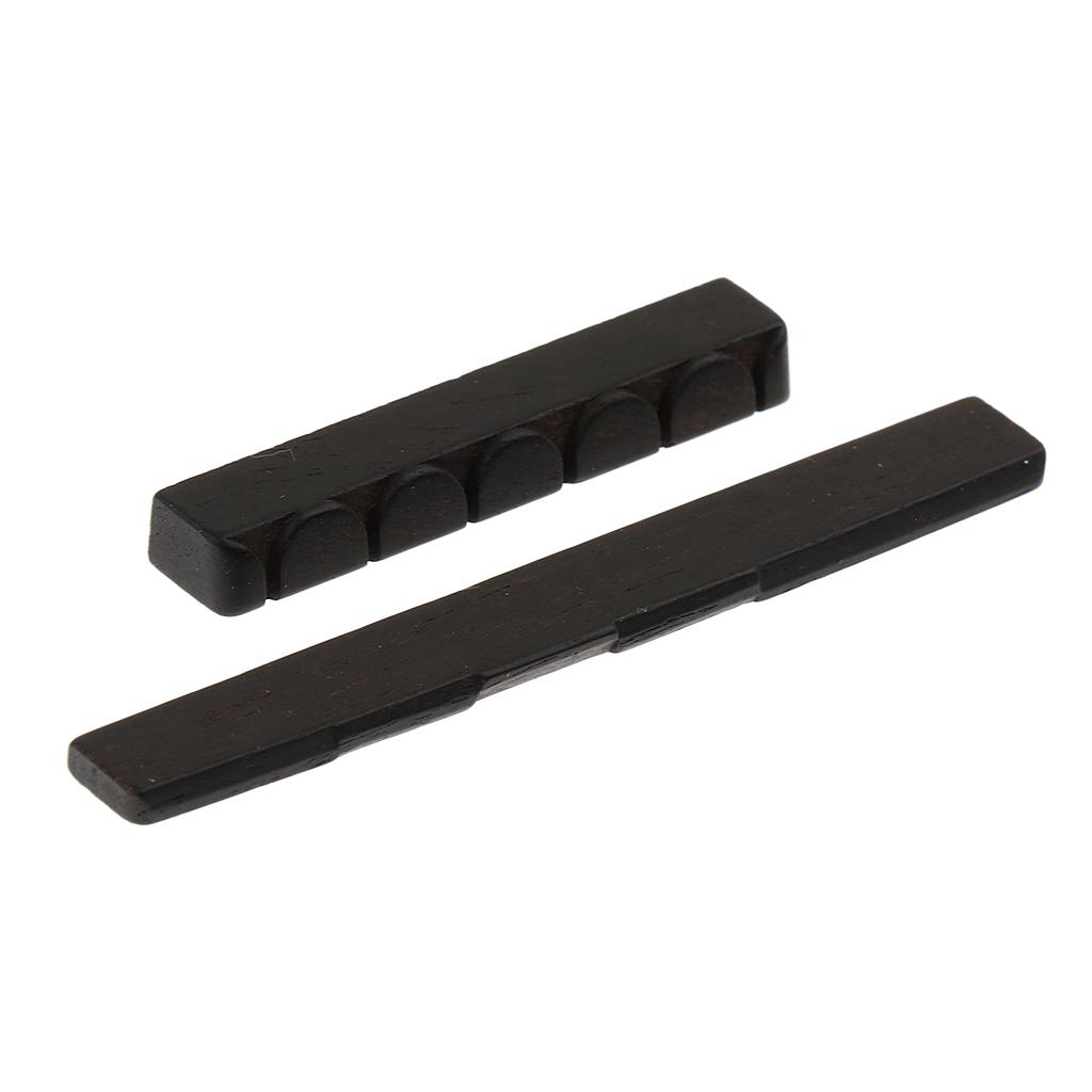 1 Set Ebony String Nut Saddle for Classical Guitar Replacement Parts