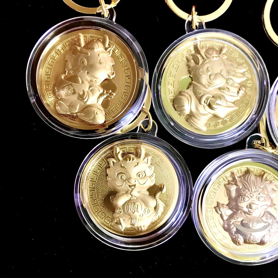 Móc Khoá Đồng Xu Con Rồng Cute - SP007098