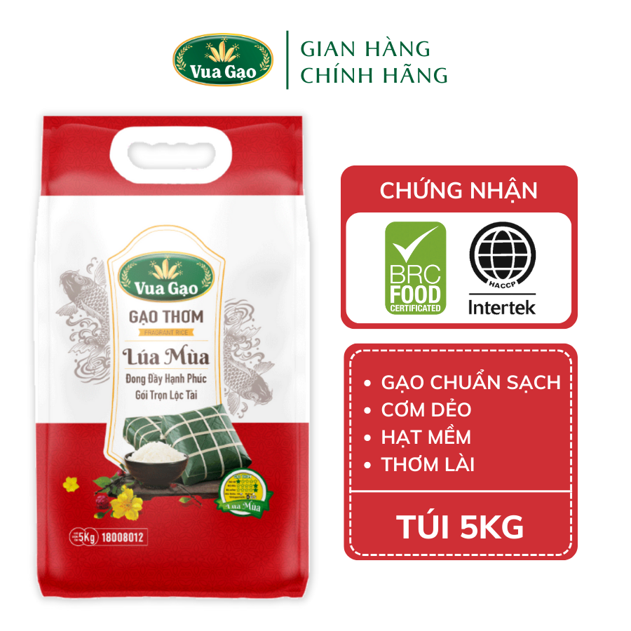 GẠO THƠM VUA GẠO LÚA MÙA - TÚI 5KG