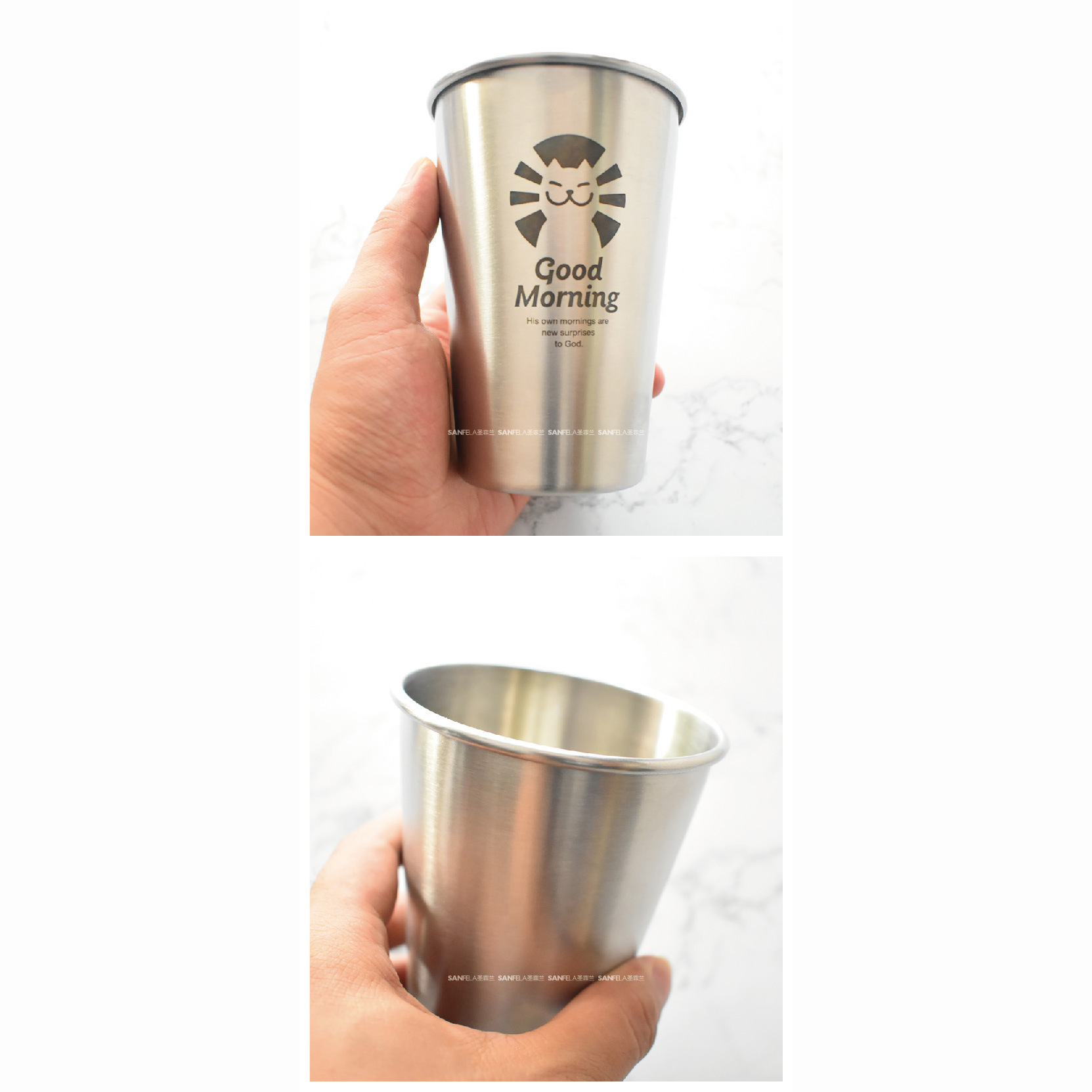Ly Uống Nước Kim Loại Không Gỉ - Ly Uống Nước Kim Loại In Hình Ngộ Nghĩnh – Ly Nước Kim Loại