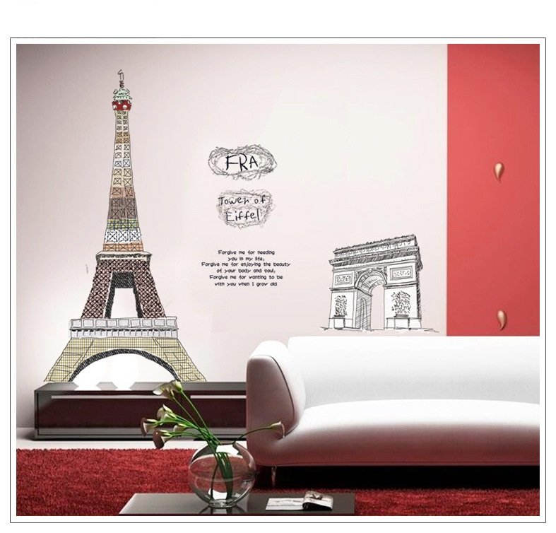 Decal dán tường Paris tráng lệ - trang trí sang trọng