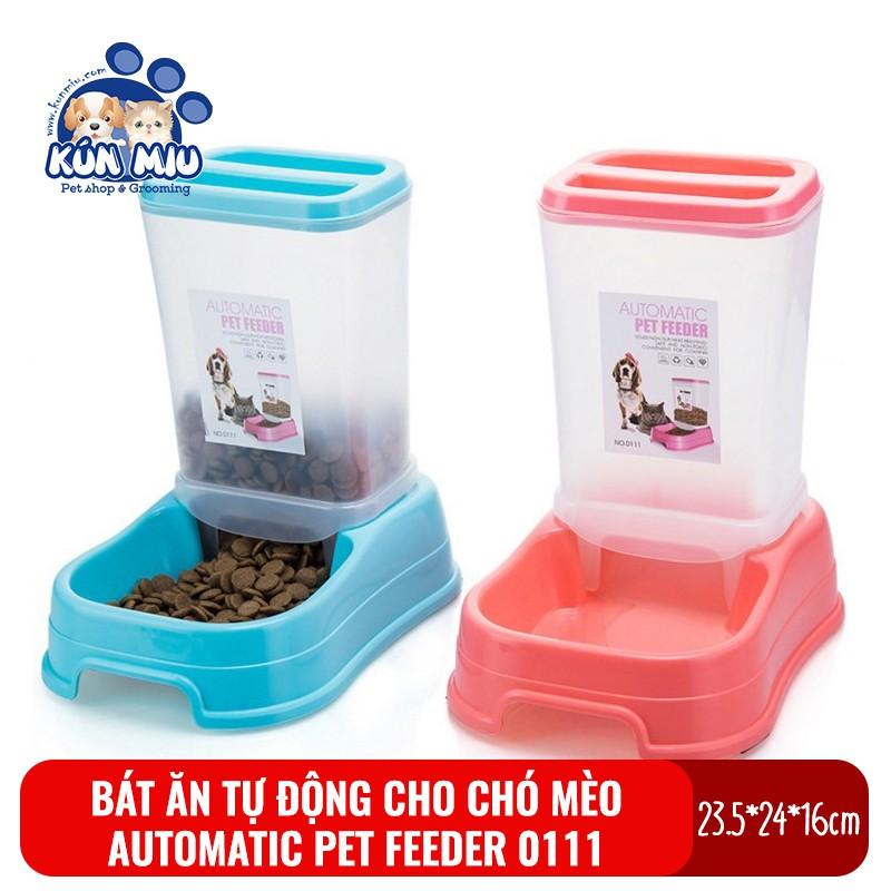 Bát ăn tự động cho chó mèo Kún Miu 0111 chất liệu nhựa (Automatic Pet Feeder)