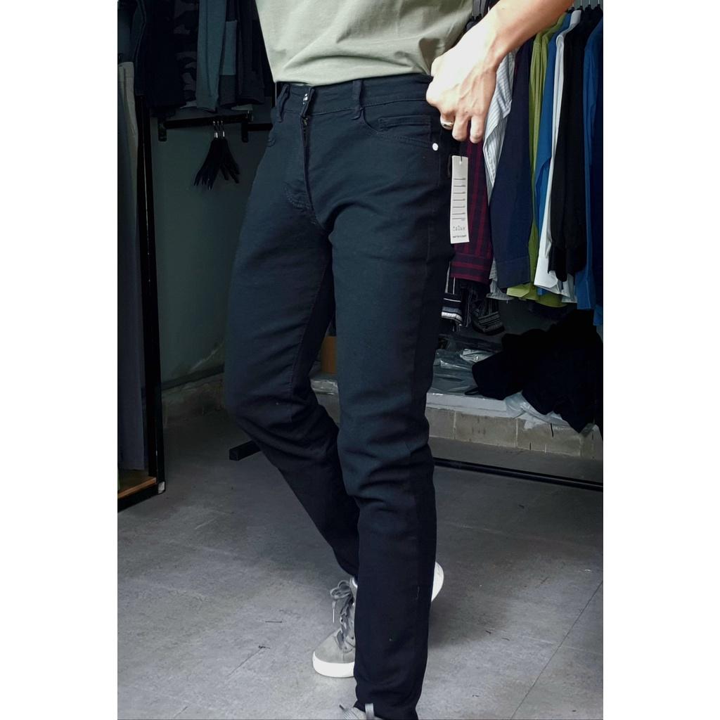 Quần jean nam đen trơn LB co giãn, jean cotton cao cấp, co giãn, mềm mịn không ra màu