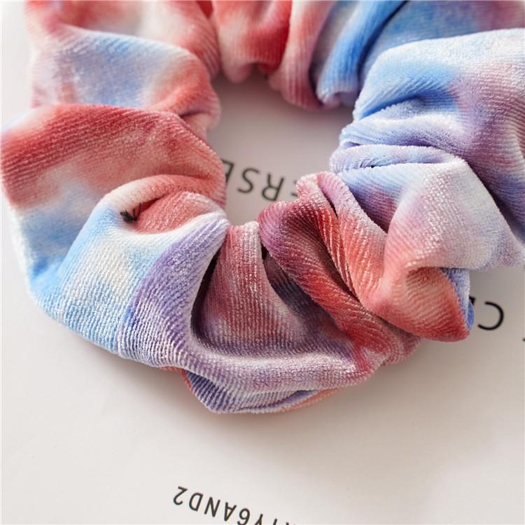 Dây Cột Tóc Scrunchies Màu Loang Phong Cách Hàn Quốc Chất Liệu Vải Nhung - Mã DT014