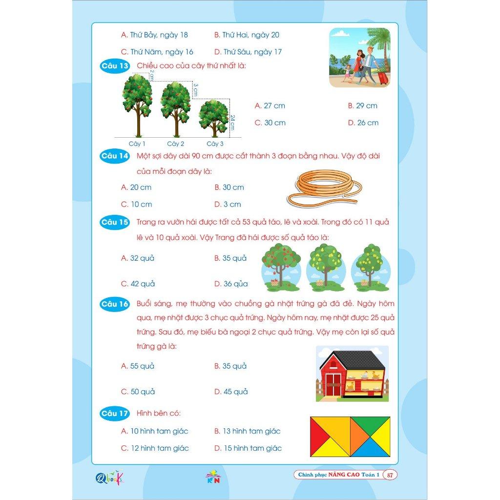 Chinh Phục Nâng Cao Toán Lớp 1 - Kết Nối Tri Thức Với Cuộc Sống - Cả năm ( 1 Cuốn ) - Bản Quyền