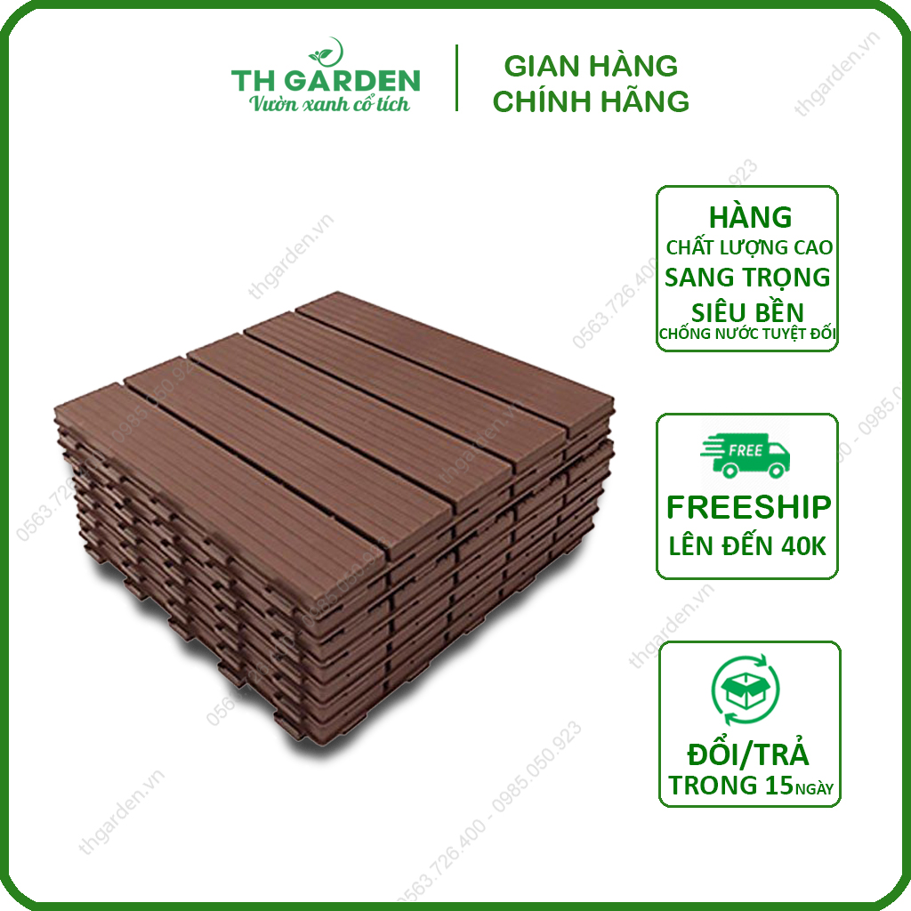 Vỉ Nhựa Lót Sàn Cao Cấp 5 Nan - Mẫu Lót Sàn Ban Công Siêu Bền - Sàn Nhựa Giả Gỗ Th Garden Thiết Kế Linh Hoạt Tiện Lợi