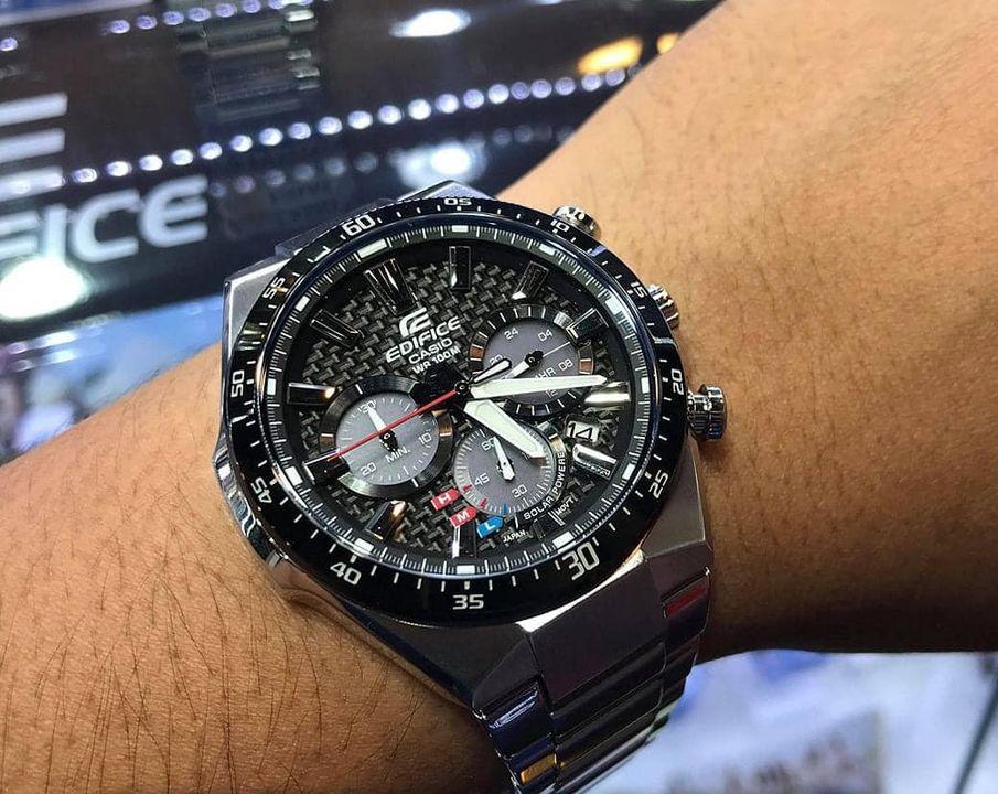 Đồng Hồ Nam Dây Thép Casio Edifice EQS-800CDB-1AVUDF - Năng lượng mặt trời - Mặt Carbon - EQS-800CDB-1A