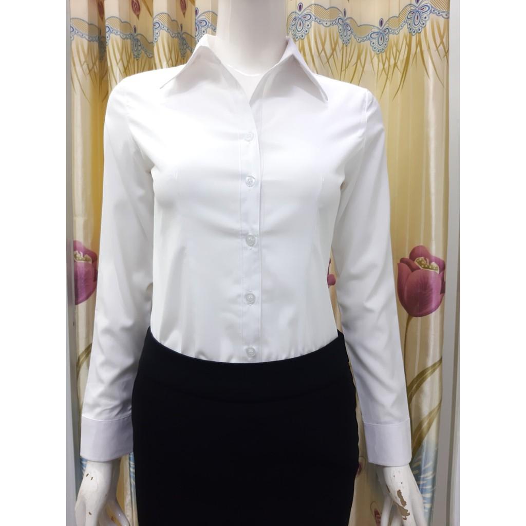 áo sơ mi trắng công sở nữ cao cấp form Mai An