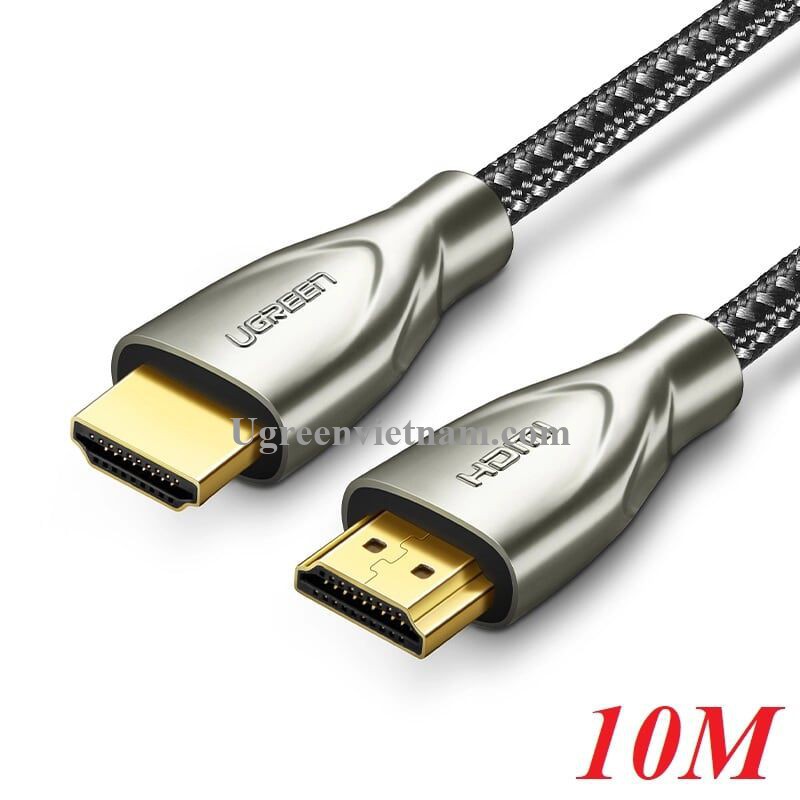 Cáp HDMI 2.0 Carbon 10m chuẩn 4K60MHz Ugreen 50112 - Hàng Chính Hãng