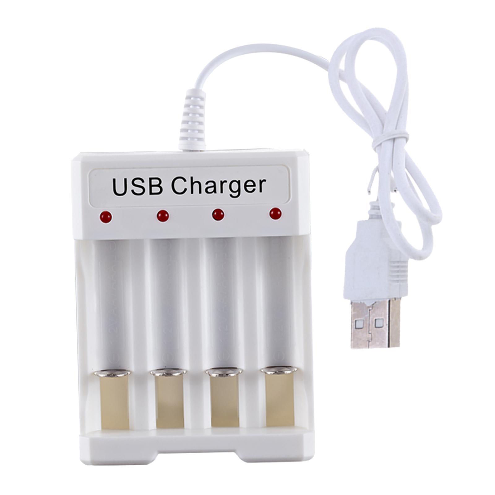 Protable 4 Slots AA AAA Rechargeable Battery Charger