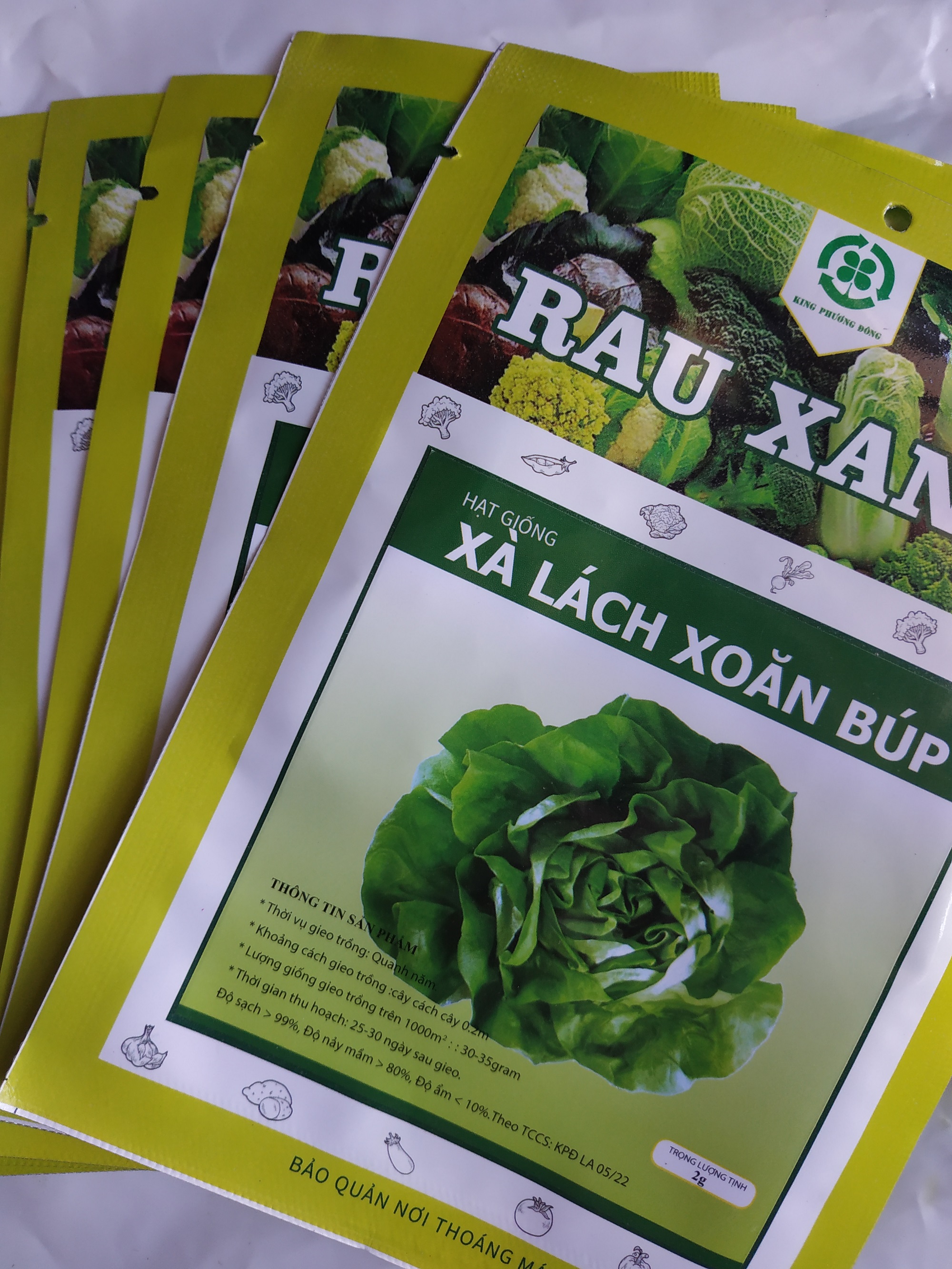 Combo 10 gói Hạt giống XÀ LÁCH XOĂN BÚP - gói 2 gram