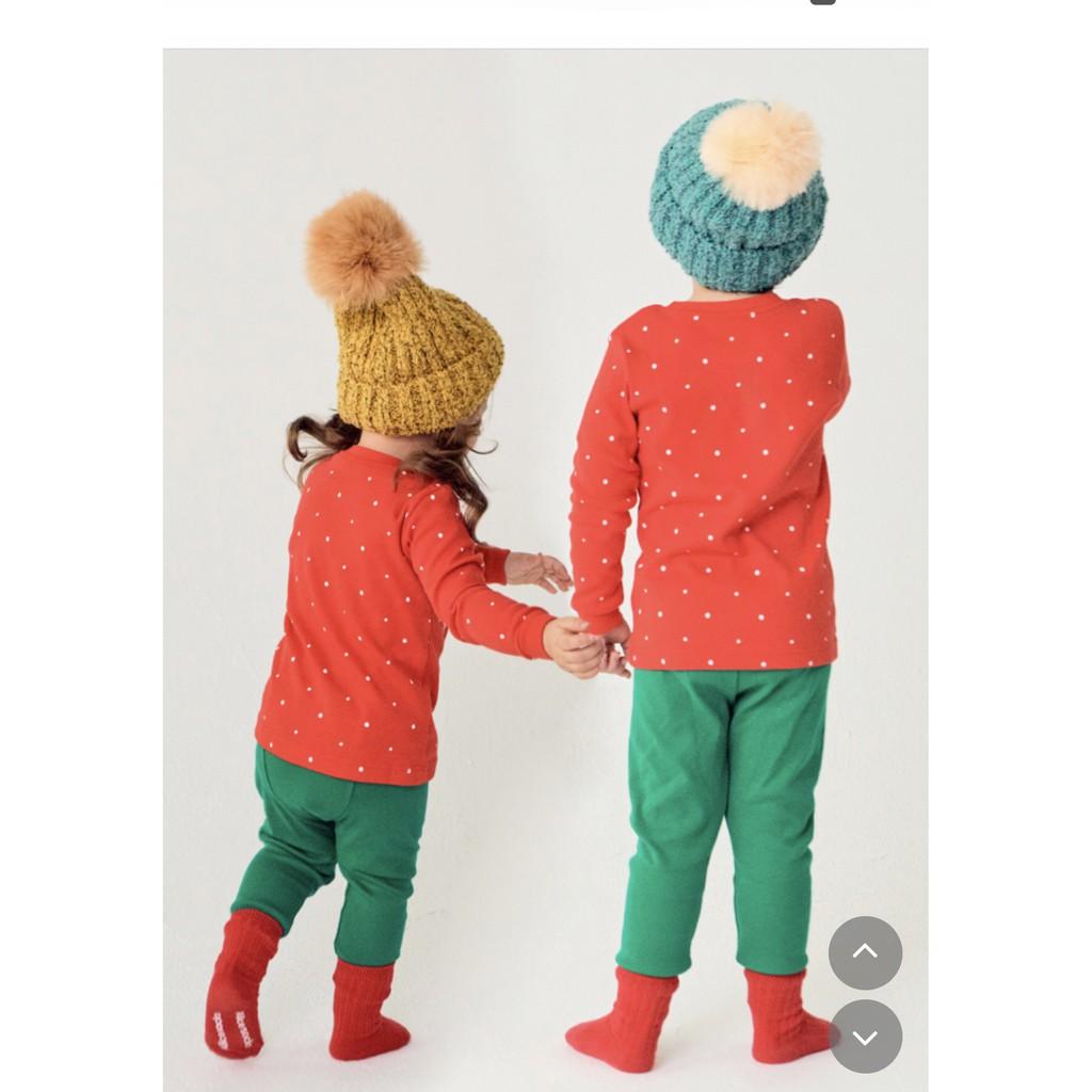 BỘ NOEL NGƯỜI TUYẾT ĐỎ NỘI ĐỊA HÀN, CHẤT THUN COTTON ORGANIC