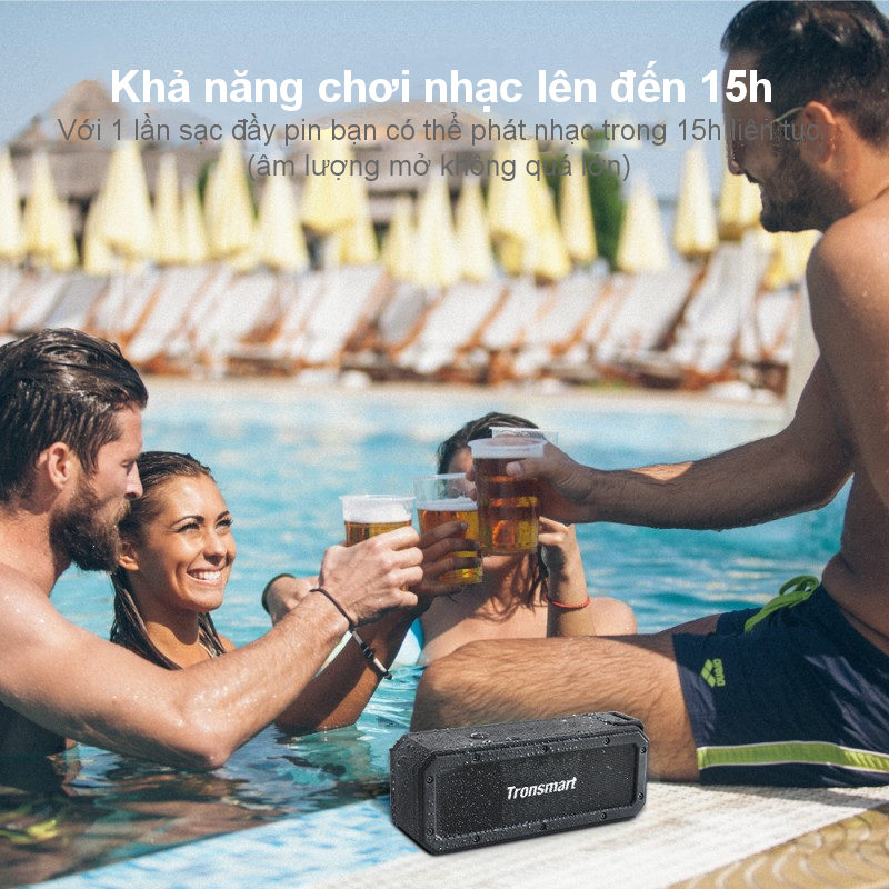 Loa di động Bluetooth chống nước IPX7 40W Tronsmart Element Force+ - hàng chính hãng