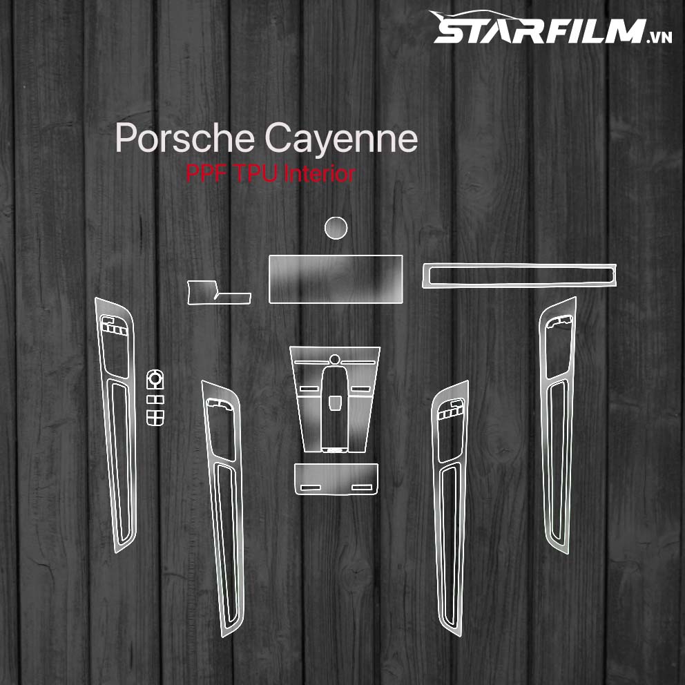 Porsche Cayenne 2022 PPF TPU nội thất chống xước tự hồi phục STARFILM