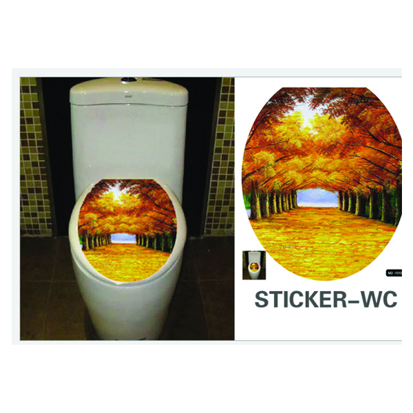 Decal Dán Nắp Bồn Cầu Con Đường Mùa Thu BC12