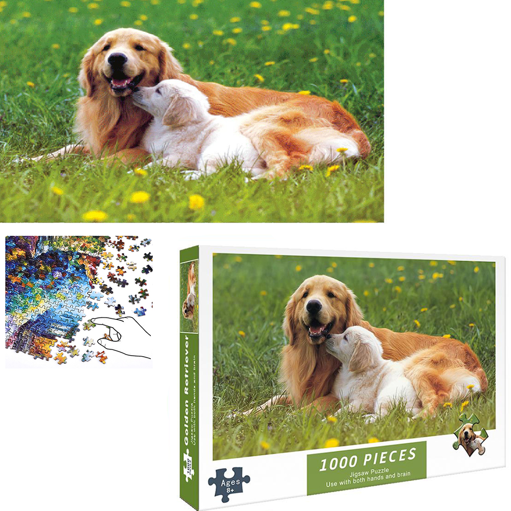 Bộ Tranh Ghép Xếp Hình 1000 Pcs Jigsaw Puzzle Tranh Ghép Chó Cưng Bản Đẹp Cao Cấp