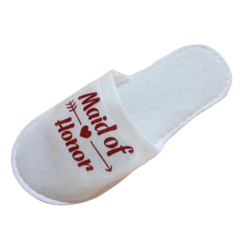 Bride Wedding  Party Slippers Maid of Honor SPA Slippers