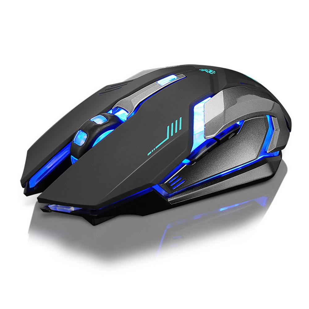 Chuột & BÀN PHÍM X7 Không Dây Silicon LED Chuột Chơi Game Không Dây Đèn Nền Chuột Chơi Game Bàn Văn Phòng Để Bàn