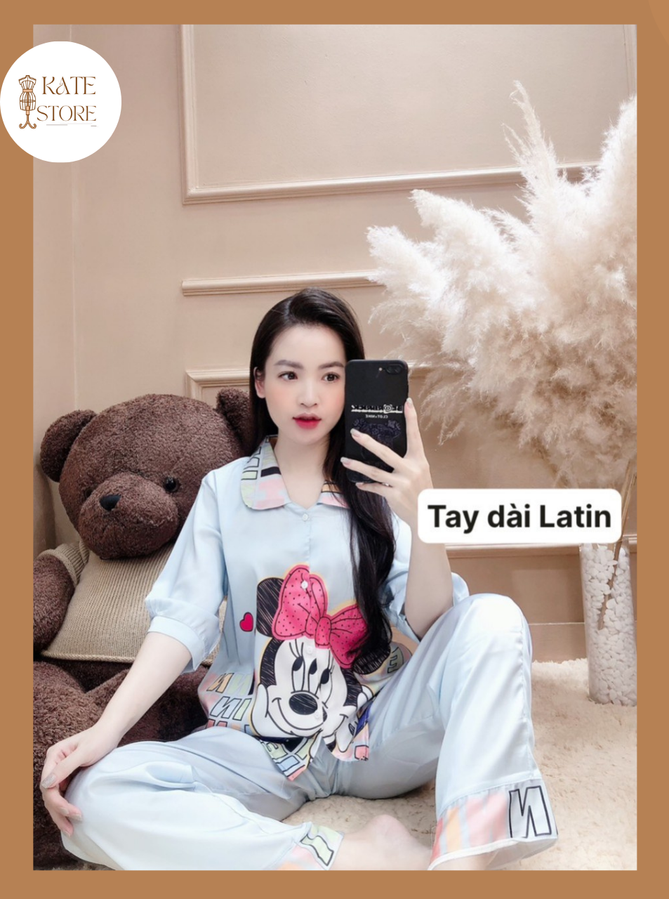 PIJAMA ĐỒ BỘ ĐỒ NGỦ MẶC NHÀ NỮ, LỤA LATIN , TẰM MỀM MỊN MƯỚT, HỌA TIẾT XINH XẮN THỜI TRANG